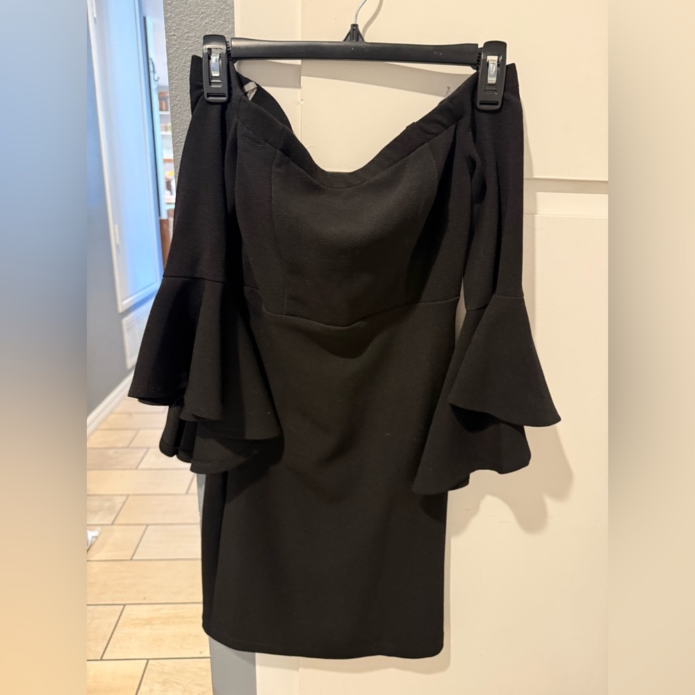 Teeze Me Elegant Black Off-Shoulder Dress
